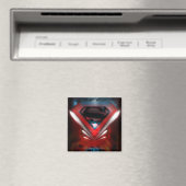 Superman gestileerd | Futuristische Logo Magneet (Insitu (Vaatwasser))