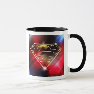 Superman gestileerd  Gele contouren Logo Mok