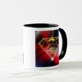 Superman gestileerd | Gele schitterende contouren Mok (Voorkant rechts)