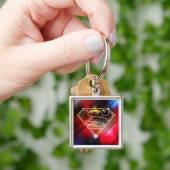 Superman gestileerd | Gele schitterende contouren Sleutelhanger (Hand)