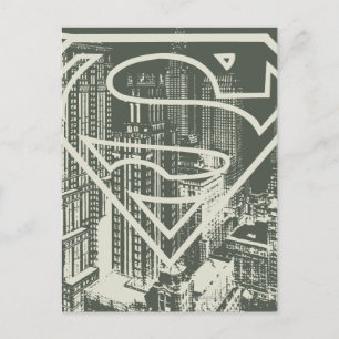 Superman gestileerd   Green Metropolis Logo Briefkaart