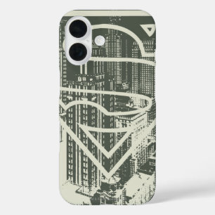 Superman gestileerd   Green Metropolis Logo iPhone 16 Hoesje