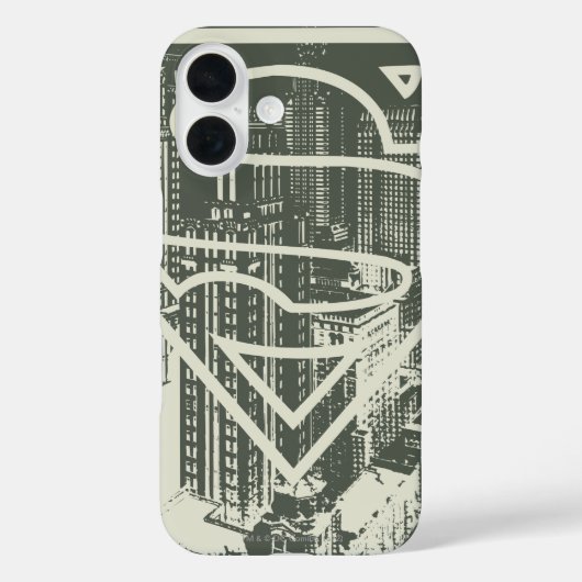 Superman gestileerd | Green Metropolis Logo Case-Mate iPhone Case (Achterkant)