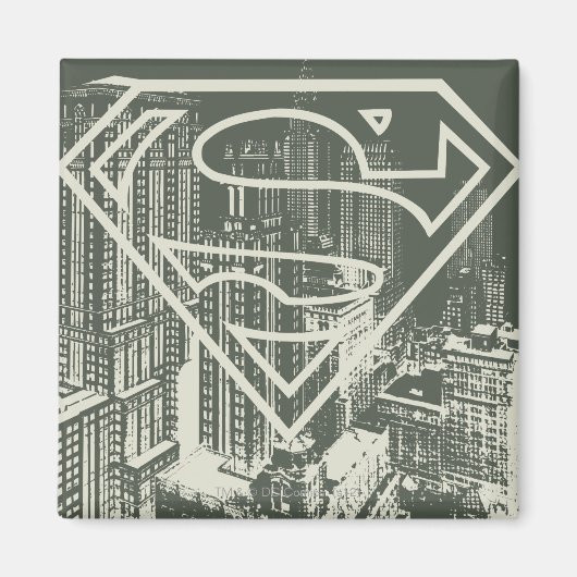 Superman gestileerd | Green Metropolis Logo Magneet (Voorkant)