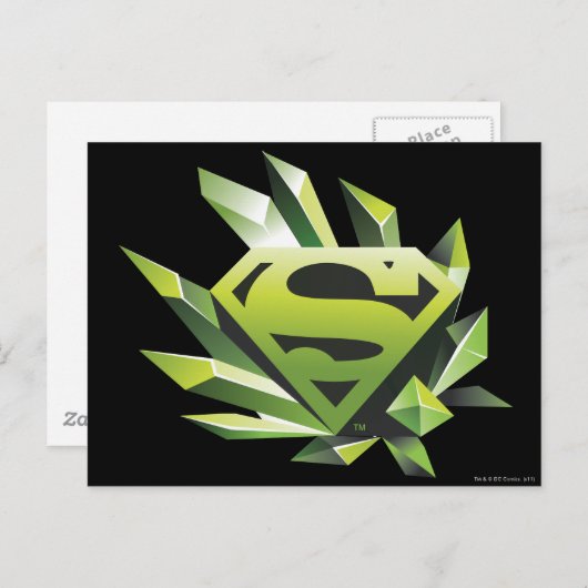 Superman gestileerd | Green Shield Logo Briefkaart (Voorkant / Achterkant)