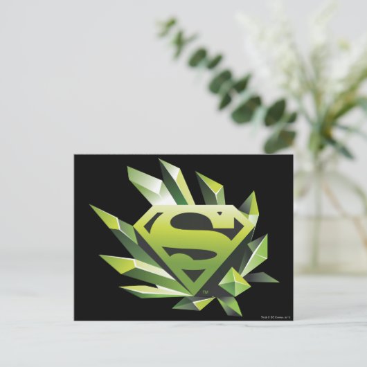 Superman gestileerd | Green Shield Logo Briefkaart (Staand voorkant)