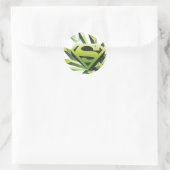 Superman gestileerd | Green Shield Logo Ronde Sticker (Tas)