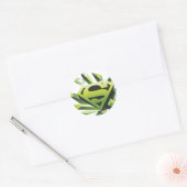 Superman gestileerd | Green Shield Logo Ronde Sticker (Envelop)