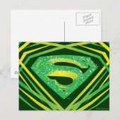Superman gestileerd | Groene decoratieve Logo Briefkaart (Voorkant / Achterkant)