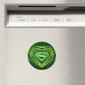 Superman gestileerd | Groene decoratieve Logo Magneet (Insitu (Vaatwasser))