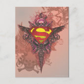 Superman gestileerd | Grunge Design Logo Briefkaart (Voorkant)