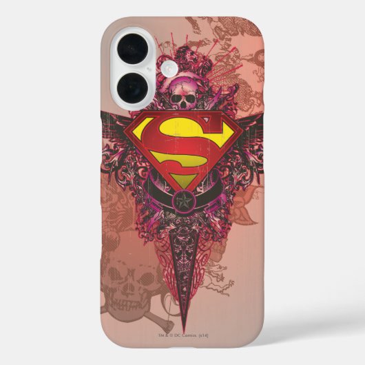 Superman gestileerd | Grunge Design Logo Case-Mate iPhone Case (Achterkant)