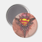Superman gestileerd | Grunge Design Logo Magneet (Voorkant / Achterkant)