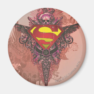 Superman gestileerd   Grunge Design Logo Magneet