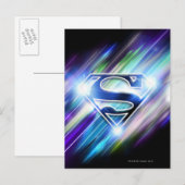 Superman gestileerd | Klein blauw-blauw-barstse Lo Briefkaart (Voorkant / Achterkant)