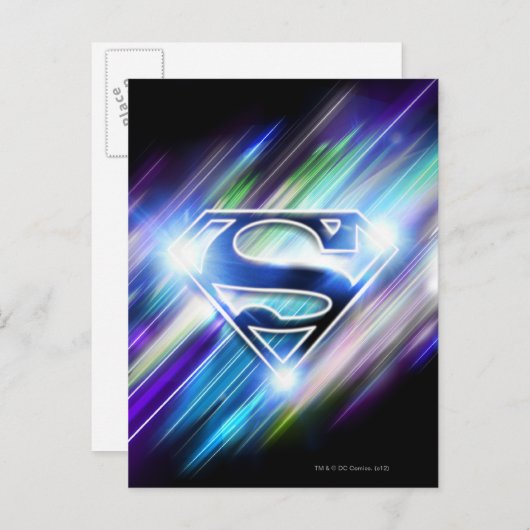 Superman gestileerd | Klein blauw-blauw-barstse Lo Briefkaart (Voorkant / Achterkant)
