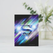 Superman gestileerd | Klein blauw-blauw-barstse Lo Briefkaart (Staand voorkant)
