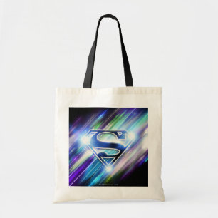 Superman gestileerd Klein blauw-blauw-barstse Lo Tote Bag