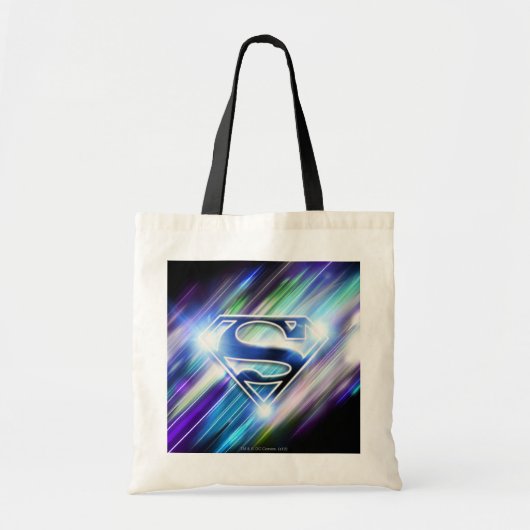 Superman gestileerd | Klein blauw-blauw-barstse Lo Tote Bag (Voorkant)