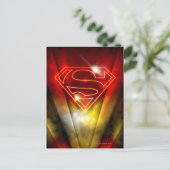 Superman gestileerd | Korte rode omtrek Logo Briefkaart (Staand voorkant)