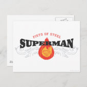 Superman gestileerd | Lijsten van staal Briefkaart (Voorkant / Achterkant)