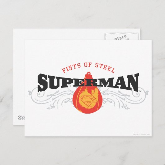 Superman gestileerd | Lijsten van staal Briefkaart (Voorkant / Achterkant)