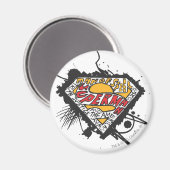 Superman gestileerd | Logo met letters Logo Magneet (Voorkant / Achterkant)