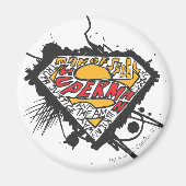 Superman gestileerd | Logo met letters Logo Magneet (Voorkant)