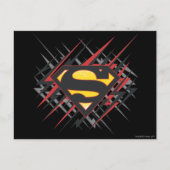Superman gestileerd | Logo met zwarte en rode stre Briefkaart (Voorkant)
