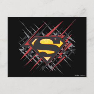 Superman gestileerd   Logo met zwarte en rode stre Briefkaart