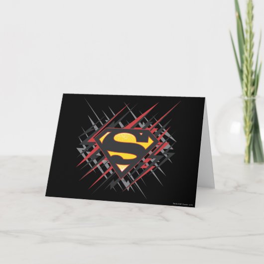 Superman gestileerd | Logo met zwarte en rode stre Kaart (Voorkant)