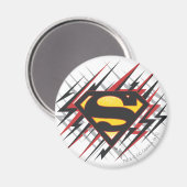 Superman gestileerd | Logo met zwarte en rode stre Magneet (Voorkant / Achterkant)