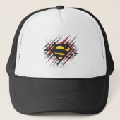 Superman gestileerd | Logo met zwarte en rode stre Trucker Pet (Voorkant)