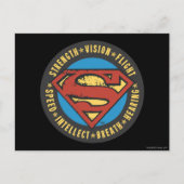 Superman gestileerd | Logo van de lijnvlucht Briefkaart (Voorkant)