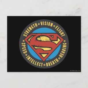 Superman gestileerd   Logo van de lijnvlucht Briefkaart