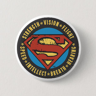 Superman gestileerd   Logo van de lijnvlucht Ronde Button 5,7 Cm