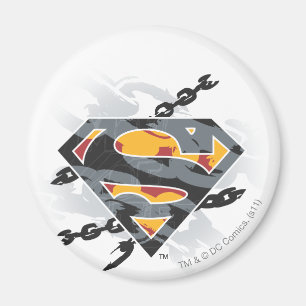 Superman gestileerd   Logo van kettingen Magneet