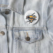 Superman gestileerd | Logo van kettingen Ronde Button 5,7 Cm (In situ)