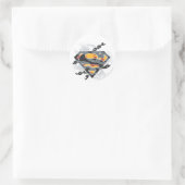 Superman gestileerd | Logo van kettingen Ronde Sticker (Tas)