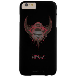 Superman gestileerd   Logo van schedel en vleugels Barely There iPhone 6 Plus Hoesje