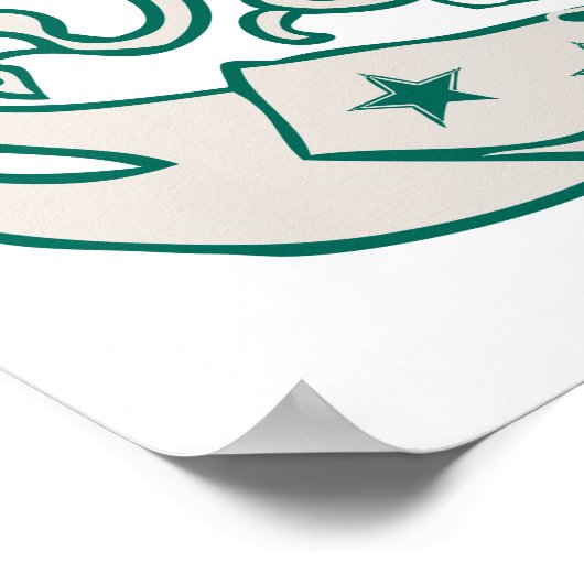 Superman gestileerd | Logo voor ketting Crest Poster (Hoek)