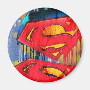 Superman gestileerd   Logo voor stedenverf Magneet