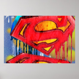 Superman gestileerd | Logo voor stedenverf Poster
