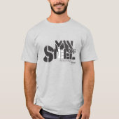 Superman gestileerd | Man staalbrieven Logo T-shirt (Voorkant)
