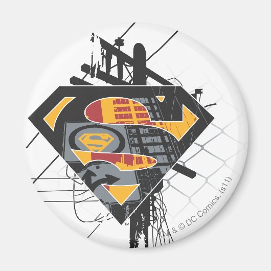 Superman gestileerd | Powerlines-Logo Magneet (Voorkant)