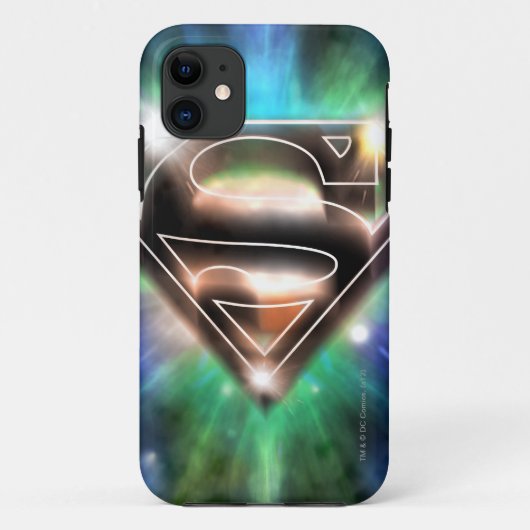 Superman gestileerd | Shiny Burst Logo Case-Mate iPhone Case (Achterkant)