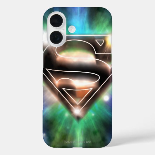 Superman gestileerd | Shiny Burst Logo Case-Mate iPhone Case (Achterkant)