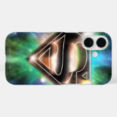 Superman gestileerd | Shiny Burst Logo Case-Mate iPhone Case (Achterkant (horizontaal))