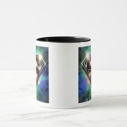 Superman gestileerd | Shiny Burst Logo Mok (Midden)