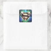 Superman gestileerd | Shiny Burst Logo Vierkante Sticker (Tas)